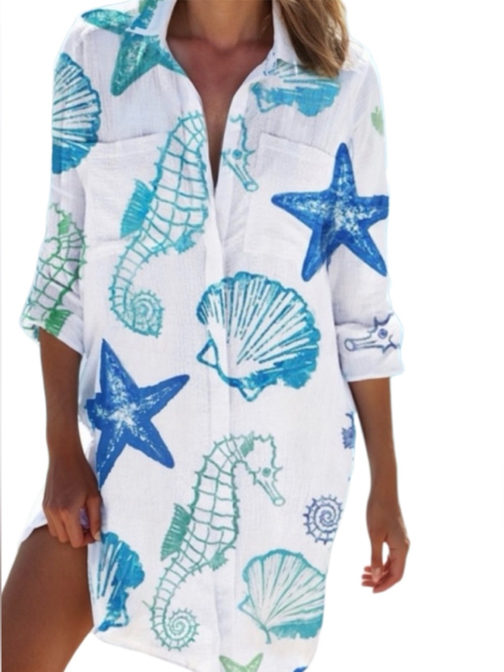 Beach Shirtdress Coverup with FREE GIFT! 🎁